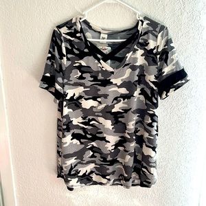 "Next Level" Camo V Neck